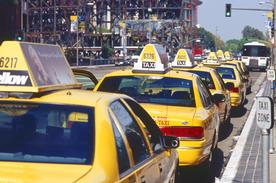 airport taxis waiting