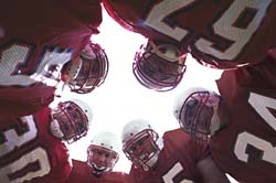 football huddle